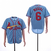 Cardinals 6 Stan Musial Light Blue Cool Base Jersey Sguo,baseball caps,new era cap wholesale,wholesale hats